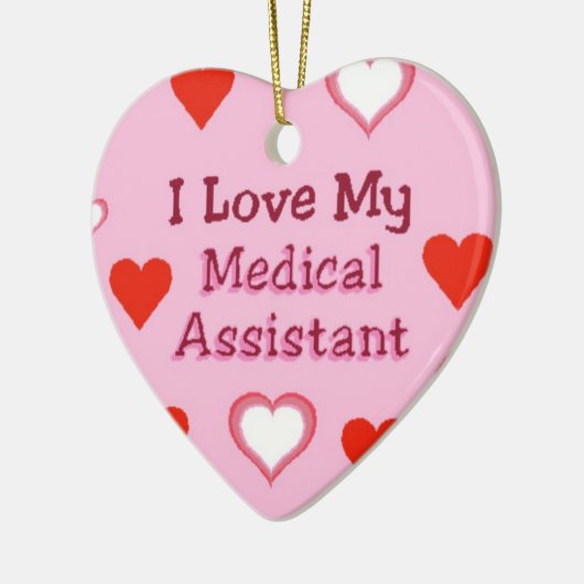 Harten: Medische assistent-versiering Keramisch Ornament (Links)