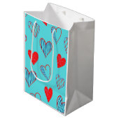 Harten Medium Cadeauzakje (Voorkant Gekanteld)