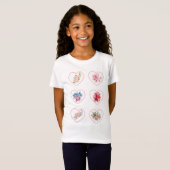 Harten met bloemen t-shirt (Voorkant volledig)