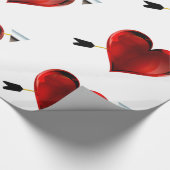 Harten met Chrome-Pijlen die Document verpakken Cadeaupapier (Hoek)