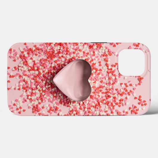 Harten met confetti strooien Case-Mate iPhone case (Achterkant (horizontaal))