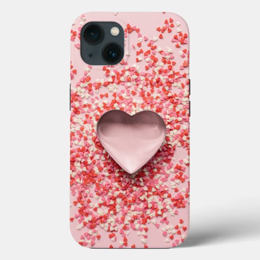 Harten met confetti strooien Case-Mate iPhone case (Achterkant)