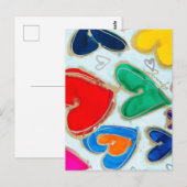 Harten met een laag gewicht in blauw Briefkaart (Voorkant / Achterkant)