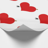 Harten met pijlen inpakpapier (Hoek)