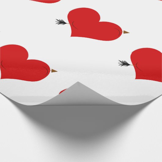 Harten met pijlen inpakpapier (Hoek)