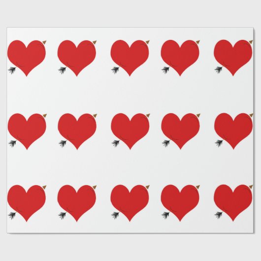 Harten met pijlen inpakpapier (Vlak)