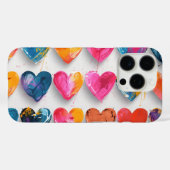 Harten met schetssporen en druppels Case-Mate iPhone case (Achterkant (horizontaal))