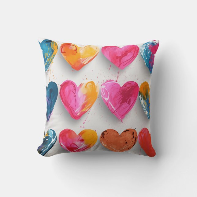 Harten met schetssporen en druppels kussen (Voorkant)