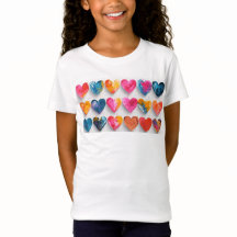 Harten met schetssporen en druppels