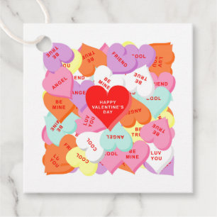 Harten met Uw Gezegden Valentijnsdag Gift Label