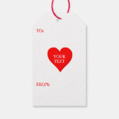 Harten met Uw Gezegden Valentijnsdag Gift Label Cadeaulabel (Achterkant)