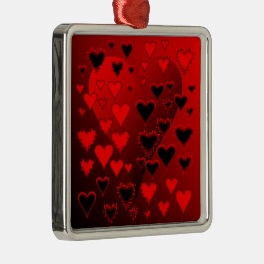 Harten Metalen Ornament (Rechts)