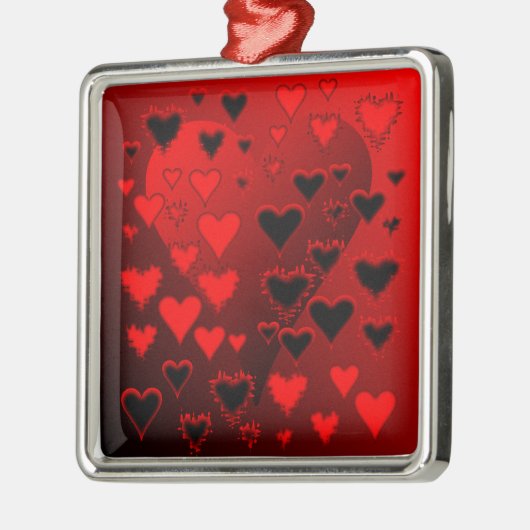 Harten Metalen Ornament (Links)