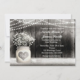 Harten Metselwerkpot & Baby's Breath Landelijke Ui Kaart