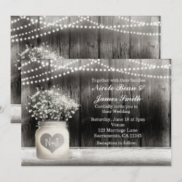 Harten Metselwerkpot & Baby's Breath Landelijke Ui Kaart
