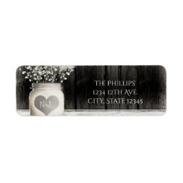Harten Metselwerkpot & Baby's Breath Rusticale Tro Etiket