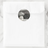 Harten Metselwerkpot & Baby's Breath Rusticale Tro Ronde Sticker (Tas)