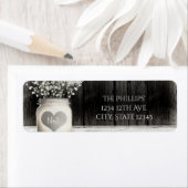 Harten Metselwerkpot & Baby's Breath Rustische Tro Etiket (Insitu)