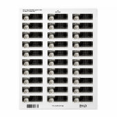 Harten Metselwerkpot & Baby's Breath Rustische Tro Etiket (Full Sheet)