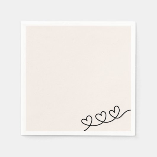 Harten - Minimalistische servetten (Voorkant)