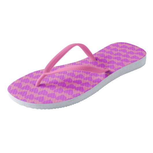 HARTEN Modern Groovy Liefde Vriendschap Valentijns Teenslippers (Schuin)