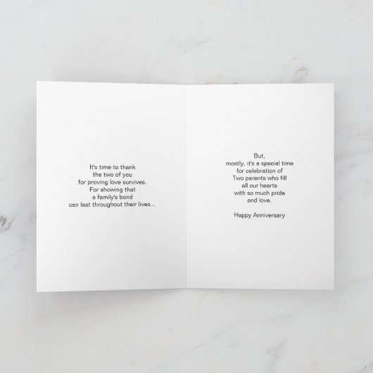 Harten Moeder En Vader Persoonlijke Verjaardag Kaart (Binnen)