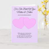 Harten Moeder En Vader Persoonlijke Verjaardag Kaart (Gele Bloem)