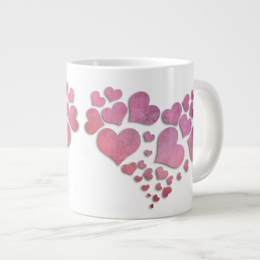 Harten * Mok liefdeskoffie - Harten - Persoonlijk  (Voorkant rechts)