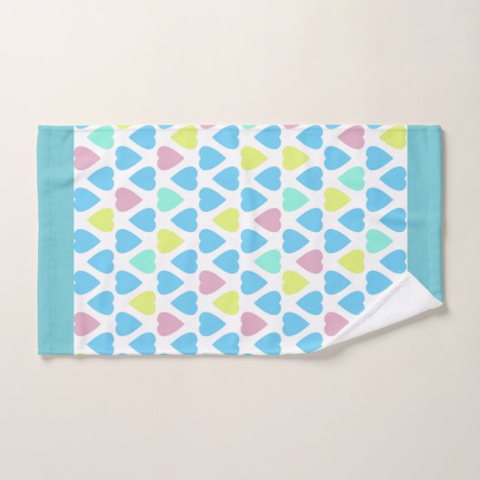 Harten multicolor bad handdoek (Handdoek)