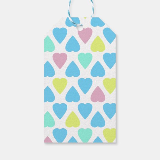 Harten multicolor cadeaulabel (Achterkant)