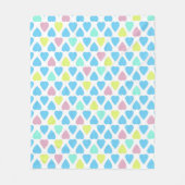 Harten multicolor fleece deken (Voorkant)