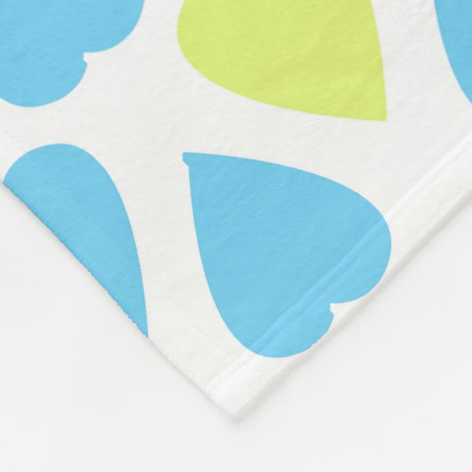 Harten multicolor fleece deken (Hoek)