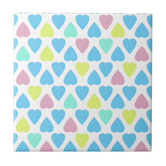 Harten multicolor tegeltje (Voorkant)