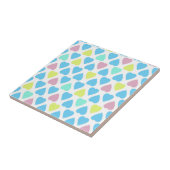 Harten multicolor tegeltje (Zijkant)