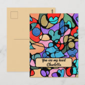 HARTEN NEUROGRAFISCHE DIGITALE WATERVERF BRIEFKAART (Voorkant / Achterkant)