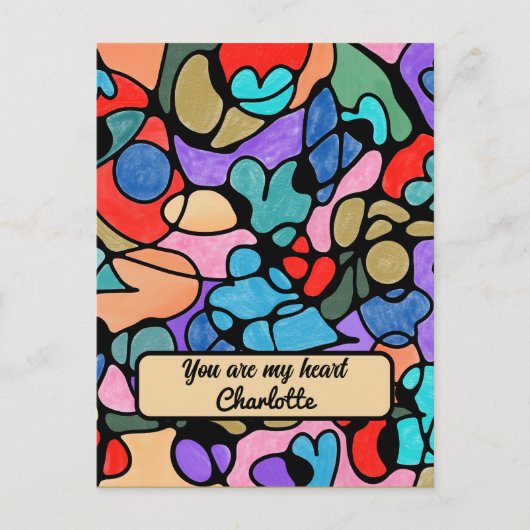 HARTEN NEUROGRAFISCHE DIGITALE WATERVERF BRIEFKAART (Voorkant)