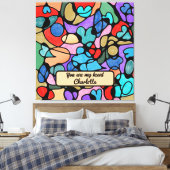 HARTEN NEUROGRAFISCHE DIGITALE WATERVERF CANVAS AFDRUK (Insitu (Slaapkamer))