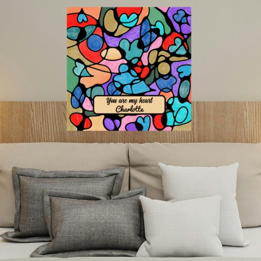 HARTEN NEUROGRAFISCHE DIGITALE WATERVERF POSTER