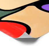 HARTEN NEUROGRAFISCHE DIGITALE WATERVERF POSTER (Hoek)