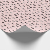 Harten & Ogen: Grunge  schets Cadeaupapier (Hoek)