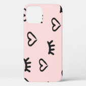 Harten & Ogen: Grunge schets Case-Mate iPhone Case (Achterkant)
