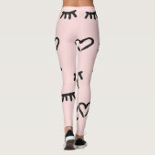 Harten & Ogen: Grunge schets Leggings (Achterkant)