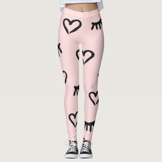 Harten & Ogen: Grunge schets Leggings (Voorkant)