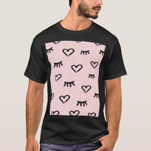 Harten & Ogen: Grunge  schets T-shirt (Voorkant)