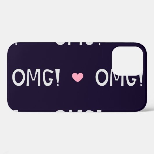 Harten, OMG-tekst, schattig patroon Case-Mate iPhone Case (Achterkant (horizontaal))