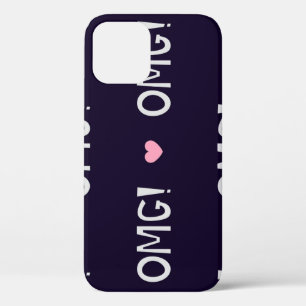 Harten, OMG-tekst, schattig patroon Case-Mate iPhone Case