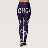 Harten, OMG-tekst, schattig patroon Leggings (Achterkant)