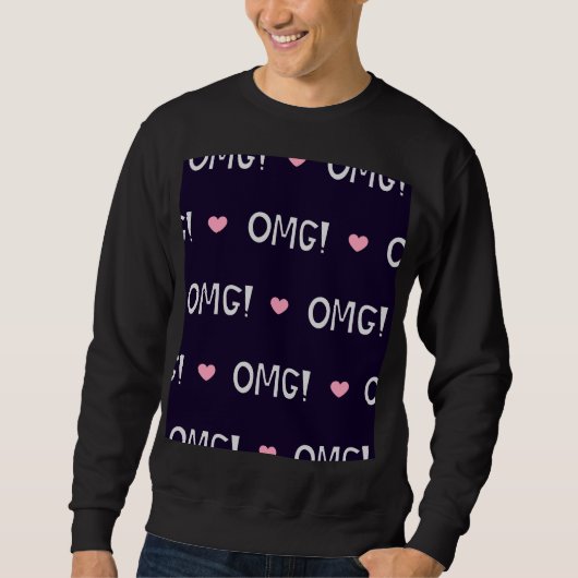 Harten, OMG-tekst, schattig patroon Trui (Voorkant)