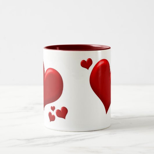 Harten - ONE Tweekleurige Koffiemok (Center)