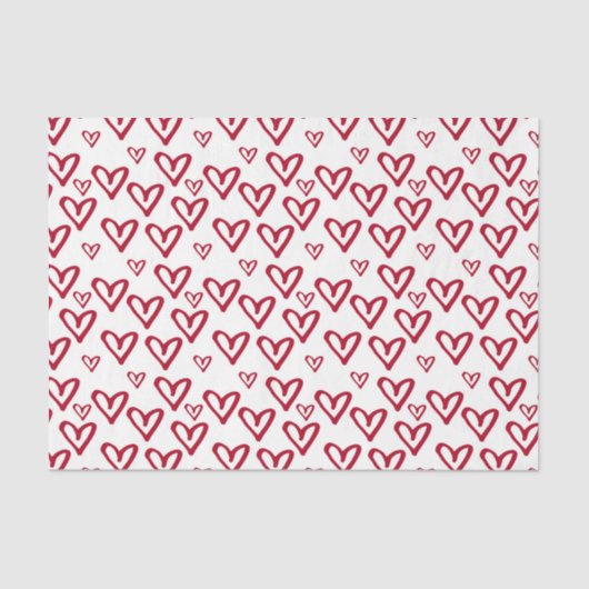 Harten (Ontwerp 40 Rode Reeks) Tissuepapier (Voorkant)